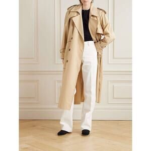 Dries Van Noten Parchia Straight Leg Denim Pants Jeans in Off White 27